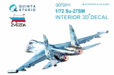 Quinta Studio 1/72 Su-27SM 3D Interior decal #72011 (Zvezda)